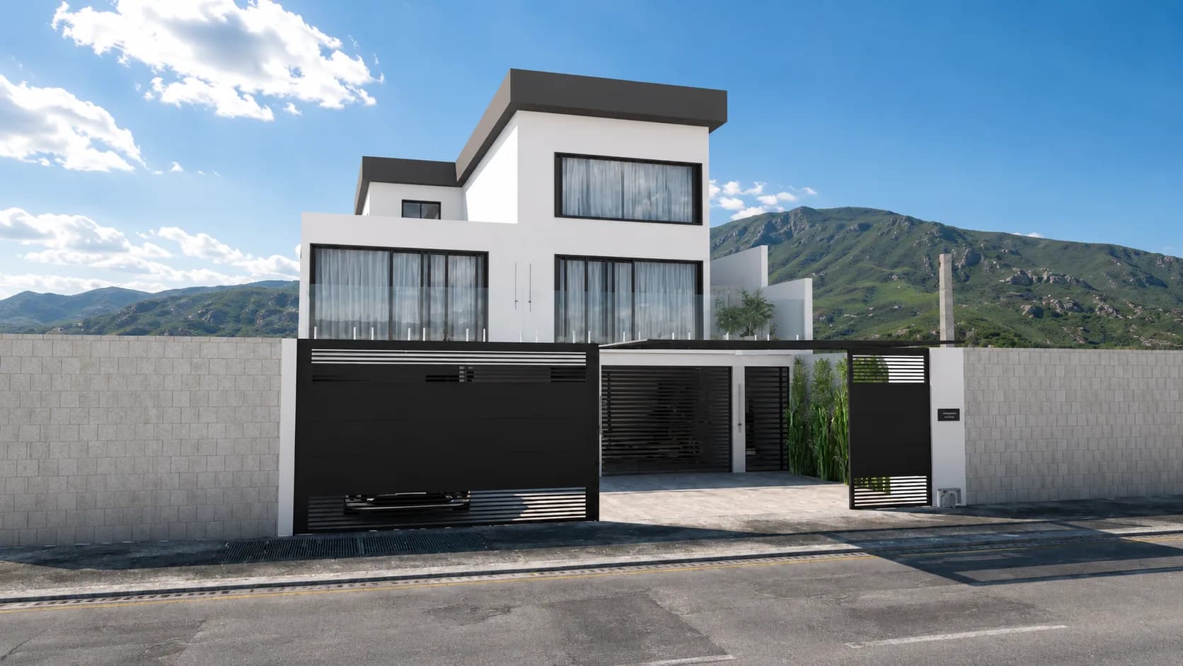 Projeto residencial Desecad — casa moderna com vista para a montanha