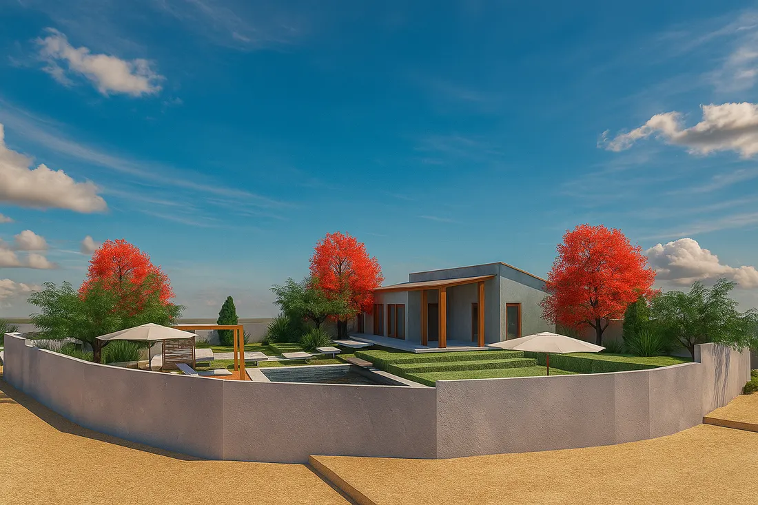 Projeto residencial Desecad — volumetria moderna